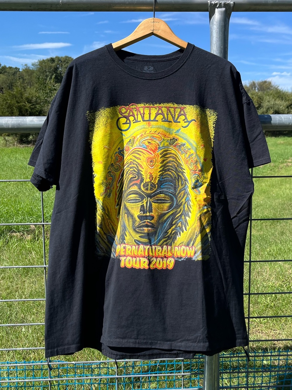 Santana Supernatural Now Tour 2019 Band T-Shirt Black Size 2XL Doobie Brothers